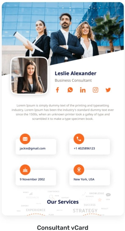 Digital business Card